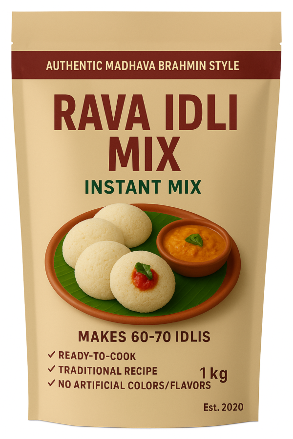 Rava Idli Instant Mix – Authentic Madhava Brahmin Style